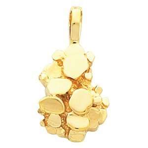  14K Yellow Gold Nugget Pendant DivaDiamonds Jewelry