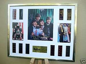 THE BEATLES SIGNED 35MM FILM CELL MONTAGE AUTOGRAPHS  
