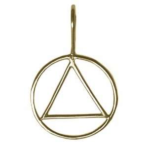 Alcoholics Anonymous AA Symbol Pendant #387 1, 11/16 Wide and 1 1/16 