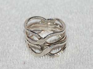 Vintage Sterling Silver Twist Ring Mexico 925 Size 7  