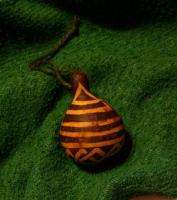 PYROGRAPHY GOURD CHRISTMAS ORNAMENT CELTIC #9309  