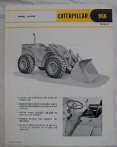 Caterpillar 1963 966A Wheel Loader Brochure  