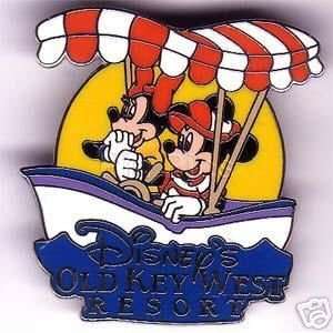   KEY West Resort Mickey & Minnie Boat WDW Disney PIN: Everything Else