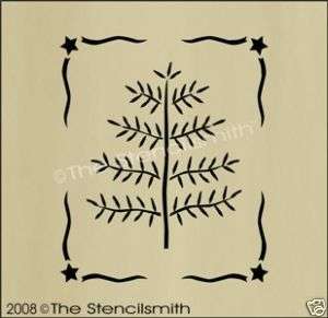 989 STENCIL for sign Primitive Tree christmas folk art  