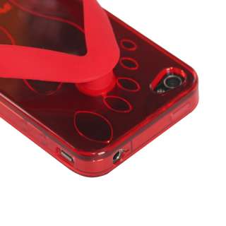   Slipper TPU Case Cover Skin for Apple iPhone 4 4G in Red boxed  
