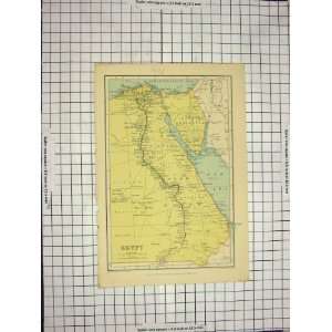   BARTHOLOMEW ANTIQUE MAP 1926 EGYPT RED SEA ALEXANDRIA: Home & Kitchen