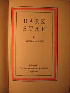 1929 LORNA MOONS DARK STAR SIGNED BY MARY PICKFORD  