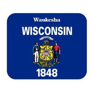  US State Flag   Waukesha, Wisconsin (WI) Mouse Pad 