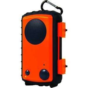   Waterproof Ipod/Iphone Case With Built In Speaker (Orange) 
