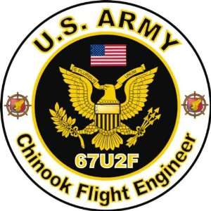 United States Army MOS 67U2F Chinook Flight Engineer Decal Sticker 3.8 