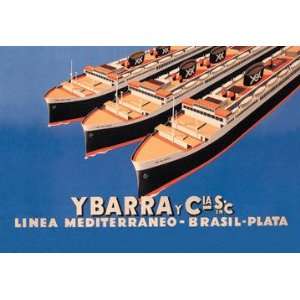    Brazil Plata Cruise Line 28x42 Giclee on Canvas: Home & Kitchen