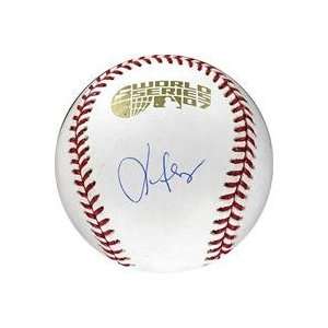  Luis Alicea autographed 2007 World Series Baseball (Boston 