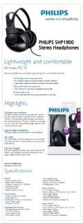 Genuine Philips stereo headphones for  PSP DJ PC TV 8710895957311 