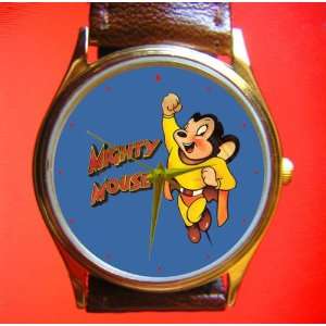  MIGHTY MOUSE: Rare 1990s Collectible 29 mm Unisex Wrist Watch 