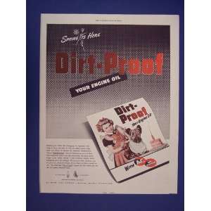 Ac Oil Filters, Girl and Scottie Dog 1950s Vintage Original Magazine 
