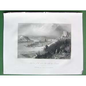 GERMANY Passau Junstion of River Inn & Danube   VINATGE Antique Print 