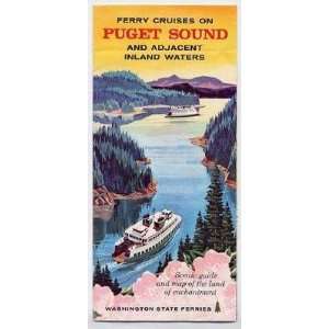  Ferry Cruise of Puget Sound Brochure 1960 Washington 