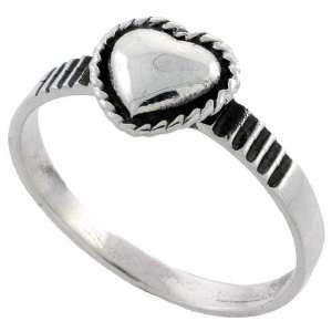  Sterling Silver Heart Ring (Available in Sizes 4 to 12 