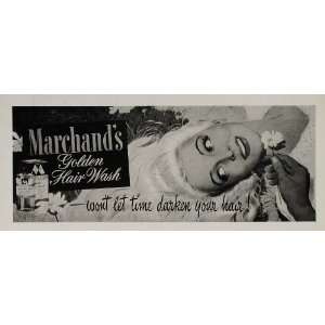  1947 Print Marchands Hair Wash Color Blond Poster Ad 