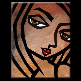 ORIGINAL ABSTRACT PAINTING CONTEMPORARY HUGE MODERN WOMAN FACE ART by 