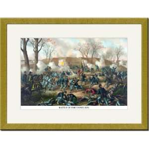   Matted Print 17x23, Battle of Ft. Donelson 