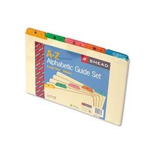  Recycled Top Tab Guides, Alpha, 1/5 Tab, Manila/Color Poly 