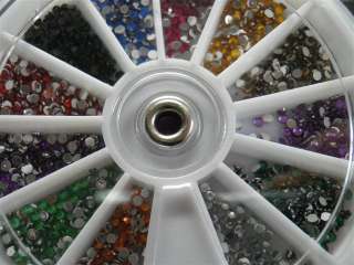   Art Mixed Colors Round Rhinestones professional Wheel Slice Decoration