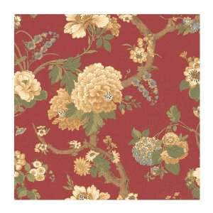  Regents Glen PP5748 Floral Trail Wallpaper, Red/Deep Cream/Mid Green