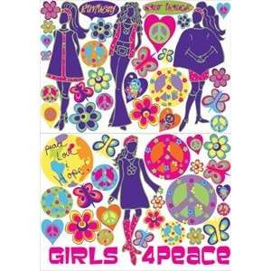  Fashion Models Peace Sign Art Wall Decal: Home & Kitchen