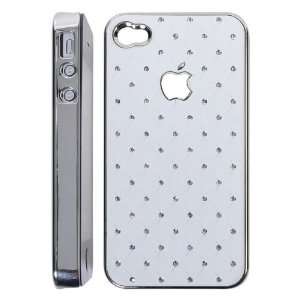Mini Dots Electroplate Hard Case Cover for iPhone 4/ iPhone 4S (White)