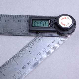 Digital Angle Finder With Ruler   Stainless Steel  