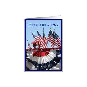  Congratulations American Flags Card Health & Personal 