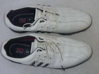Mens Adidas Tour 360 White Leather Golf Shoes 13 M  