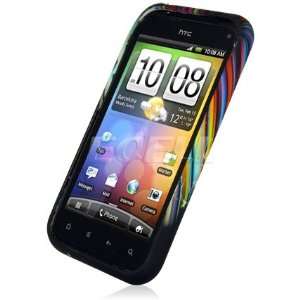  Ecell   BLACK METEOR SHOWER SILICONE CASE FOR HTC 
