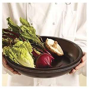 Emeril Professional Espresso Wood Coup Platter / Bowl 14 in, 3 1/2 Qt 