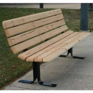   WebCoat Wingline Contoured Wood Slat Park Bench: Patio, Lawn & Garden