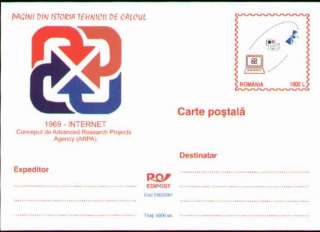 arpa 1969 advanced reacherch project agency postcard 2001 romania 