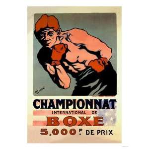  International Boxing Championship Giclee Poster Print 