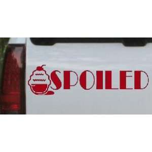 Red 34in X 8.9in    Spoiled With Cupcake Girlie Car Window Wall Laptop 