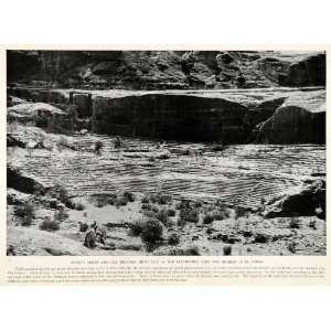  1923 Print Petra Jordan Ancient Theatre Nabataeans 