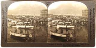 Keystone Stereoview Fishing Boats, Cape Town, So AFRICA  