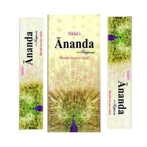  Ananda   Happiness Masala Incense Sticks (12 Packs of 15 