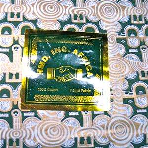 HMD Inc African Cotton Fabric Metallic Gold & Green BTY  