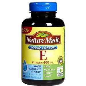  Nature Made Vitamin E 400 IU Water Soluble Softgels 
