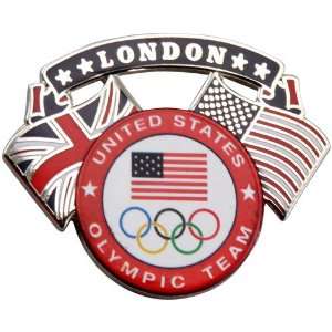  London 2012 Team USA Olympic Team Dual Flag Pin Sports 