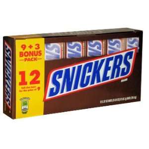 Snickers Milk Chocolate Full Size Candy Bars   12 Count:  