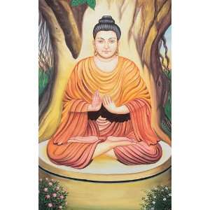  Buddha, The Ninth Avatar of Lord Vishnu   Water Color 