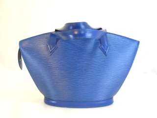 USED Louis Vuitton Blue Epi Saint Jacques Handbag Authentic Free 