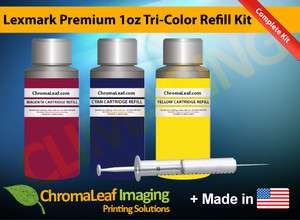 Lexmark #5A Tri Color Ink Cartridge Refill Kit 1oz  