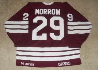 RARE! 92 93 Hershey Bears Game Worn Jersey Steve Morrow AHL IHL Used 